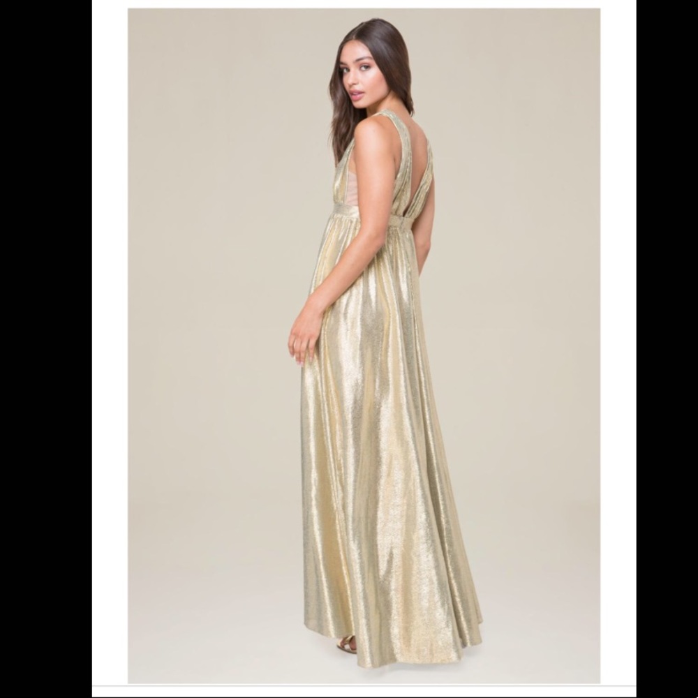 Bebe Double V Metallic Gown - Picture 5 of 5